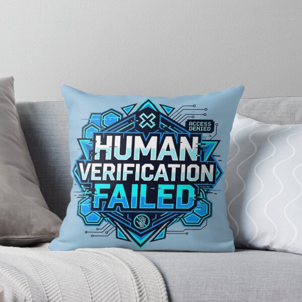 Item preview, Human Verification Failed | Cyberpunk AI Access Denied Design designed and sold by Bhaskar Digital Art.