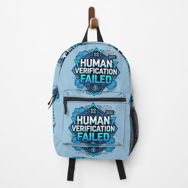 Item preview, Human Verification Failed | Cyberpunk AI Access Denied Design designed and sold by Bhaskar Digital Art.