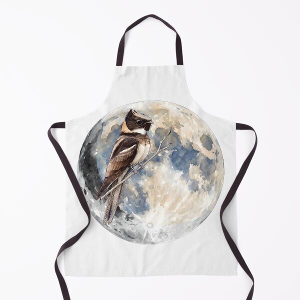 Item preview, Highly detailed scientific illustrations full moon and  Great Eared Nightjar in a vintage natural history book style designed and sold by wonderisland.