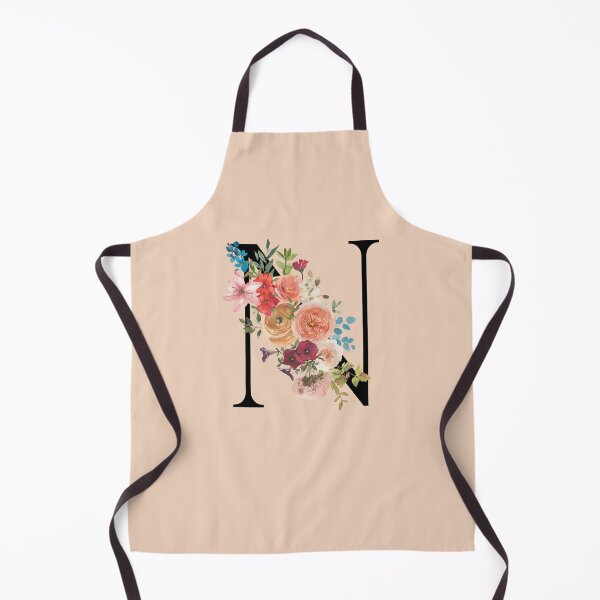 Item preview, Letter N Vintage Florals designed and sold by WildAliceArt.