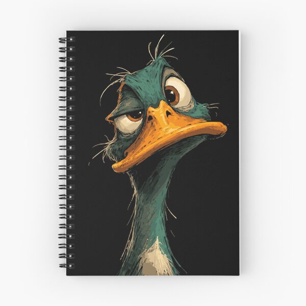 Item preview, Grumpy Duck Cartoon | Funny Skeptical Bird Illustration | Sarcastic Animal Art designed and sold by DuskyMonk.