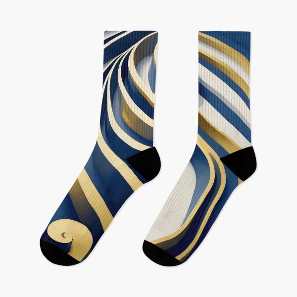 Item preview, Blue Gold White Spiral designed and sold by Vicky Brago-Mitchell®.