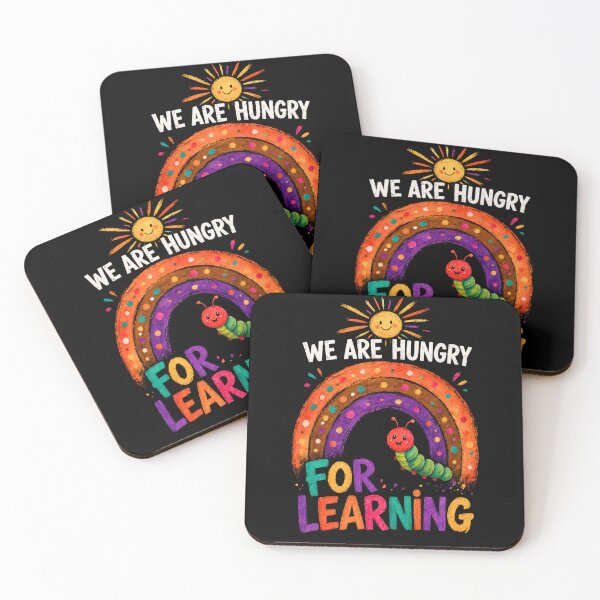 Item preview, We Are Hungry For Learning | Cute Caterpillar Rainbow Teacher back to school designed and sold by CF_VintageDesign.