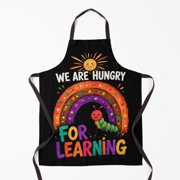 Item preview, We Are Hungry For Learning | Cute Caterpillar Rainbow Teacher back to school designed and sold by CF_VintageDesign.