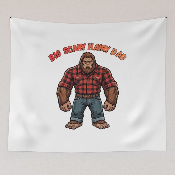 Item preview, Big Daddy Bigfoot - Cryptidcore Fatherhood as a Big Hairy Man designed and sold by Spank My Yeti.