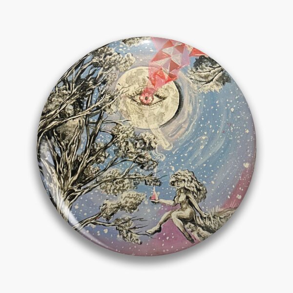 Item preview, Witchy Fullmoon Goddess Eyeball Dance Magical Painting designed and sold by katbrionline.