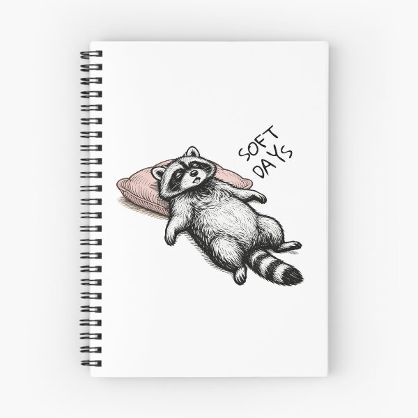 Item preview, Funny Raccoon Soft Days | Minimalist Animal Art designed and sold by moodiecatshop.