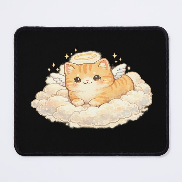 Item preview, Cute Angel Cat Kitten Floating on Clouds | Kawaii Heavenly Cat Gift for Cat Lovers, Pet Parents & Animal Fans designed and sold by ArtByTripti.