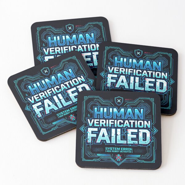Item preview, Human Verification Failed – Robot Detected designed and sold by Bhaskar Digital Art.