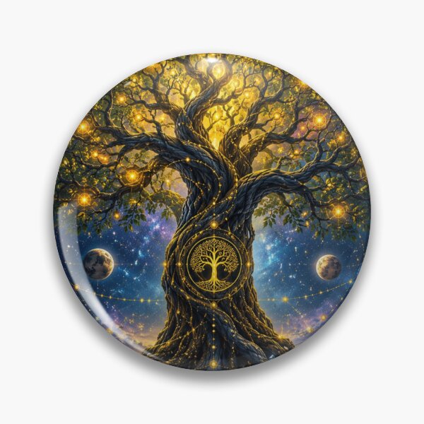 Item preview, Sacred Tree of Life Cosmic Illustration Design designed and sold by MystiColo.