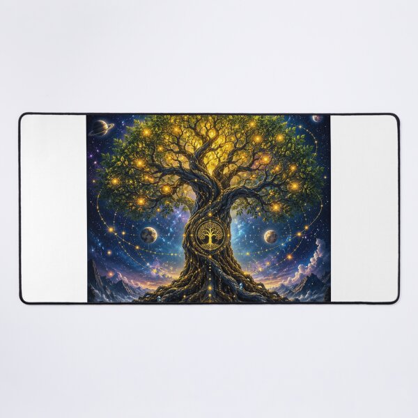 Item preview, Sacred Tree of Life Cosmic Illustration Design designed and sold by MystiColo.