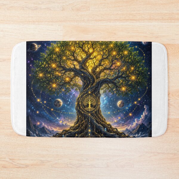Item preview, Sacred Tree of Life Cosmic Illustration Design designed and sold by MystiColo.