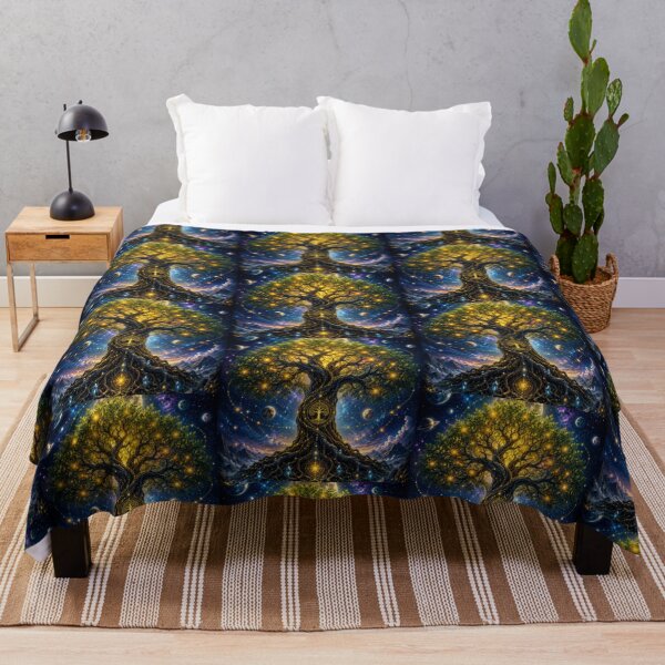 Item preview, Sacred Tree of Life Cosmic Illustration Design designed and sold by MystiColo.