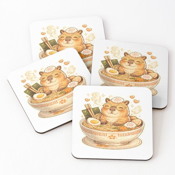 Item preview, Cute Hamster Eating Ramen Noodles | Kawaii Japanese Food Animal Design for Hamster Lovers & Foodies designed and sold by ArtByTripti.