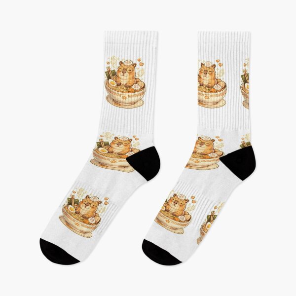 Item preview, Cute Hamster Eating Ramen Noodles | Kawaii Japanese Food Animal Design for Hamster Lovers & Foodies designed and sold by ArtByTripti.
