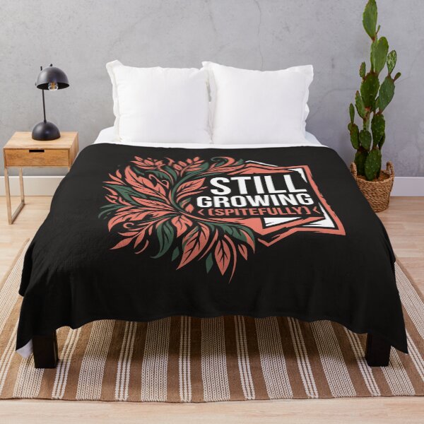 Item preview, Still Growing Spitefully Botanical Typography Retro Floral designed and sold by SplashTastic.