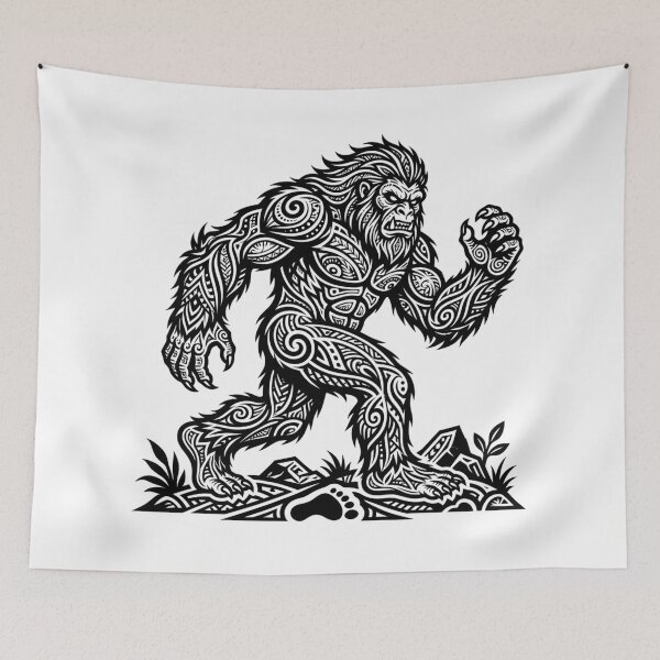 Item preview, Neo Tribal Bigfoot - New Age Sasquatch Cryptidcore Design designed and sold by Spank My Yeti.
