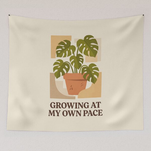 Item preview, Growing At My Own Pace Monstera Terracotta Plant Parent designed and sold by SplashTastic.