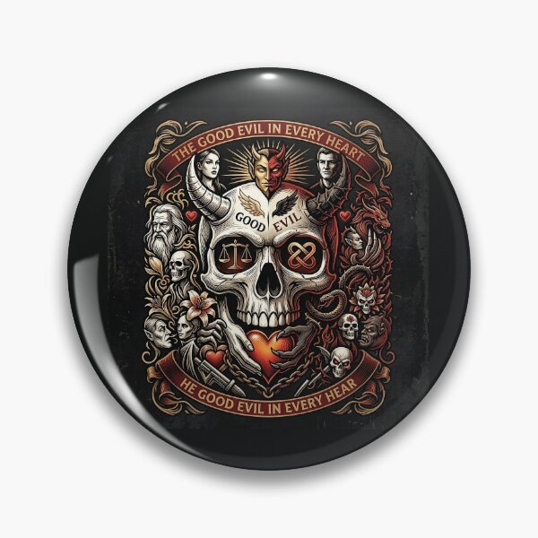 Item preview, Duality Horned Cranium Balance Crest designed and sold by Voodoo Store Paranormal Collections.