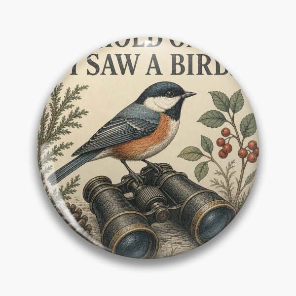 Item preview, Hold On I Saw a Bird — Quiet Birdwatching Humor designed and sold by QuietWingGuide.