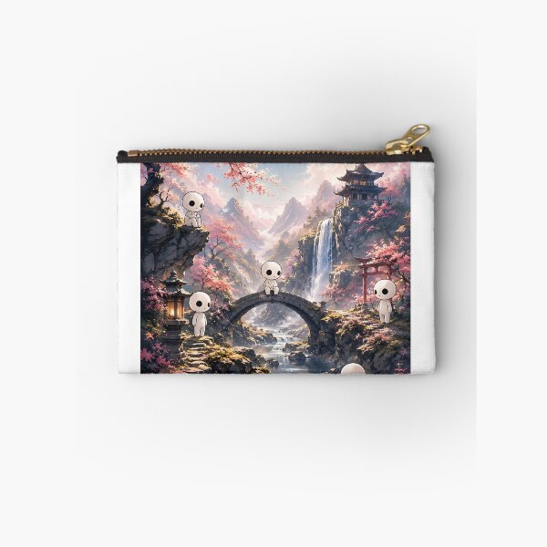 Item preview, Kodama Forest Spirits in Spring Sakura Valley Landscape designed and sold by Jaideep Walia.