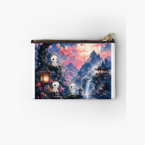 Item preview, Kodama Night Forest Spirits Under Full Moon Sakura designed and sold by Jaideep Walia.