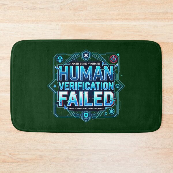 Item preview, Human Verification Failed | 403 Robot Detected Cyberpunk Design designed and sold by Bhaskar Digital Art.