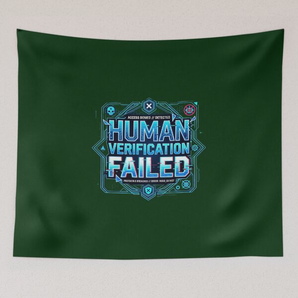 Item preview, Human Verification Failed | 403 Robot Detected Cyberpunk Design designed and sold by Bhaskar Digital Art.