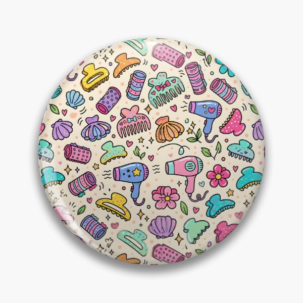 Item preview, Salon Accessories Seamless Pattern Hair Stylist Beauty Doodles designed and sold by SplashTastic.
