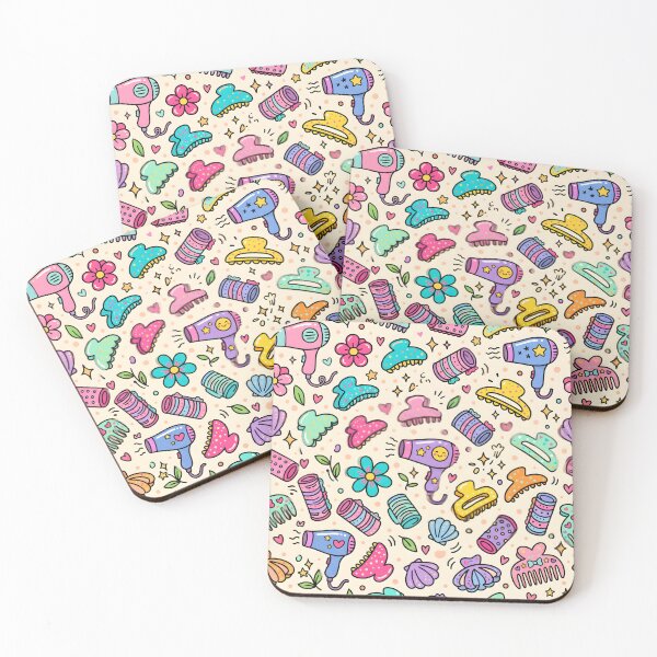 Item preview, Salon Accessories Seamless Pattern Hair Stylist Beauty Doodles designed and sold by SplashTastic.