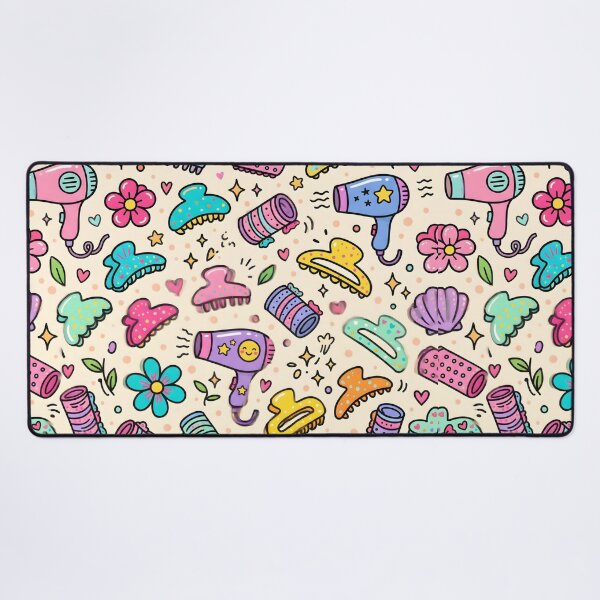 Item preview, Salon Accessories Seamless Pattern Hair Stylist Beauty Doodles designed and sold by SplashTastic.