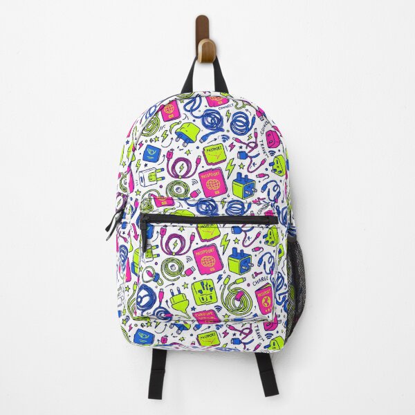 Item preview, Travel Tech Doodles Seamless Pattern Cables Passport Travel designed and sold by SplashTastic.