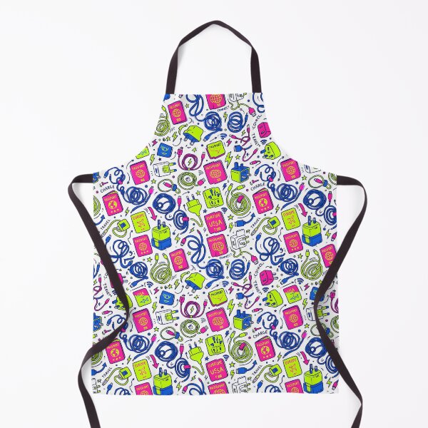 Item preview, Travel Tech Doodles Seamless Pattern Cables Passport Travel designed and sold by SplashTastic.