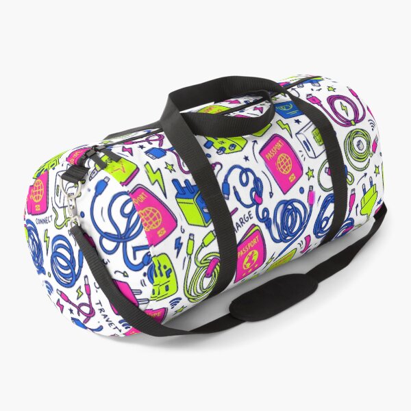 Item preview, Travel Tech Doodles Seamless Pattern Cables Passport Travel designed and sold by SplashTastic.
