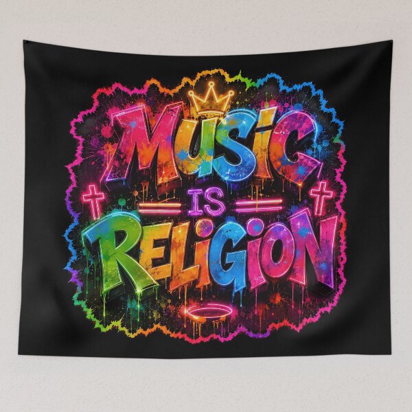 Item preview, Music Is Religion – Graffiti Manifesto designed and sold by RH Design Lab.