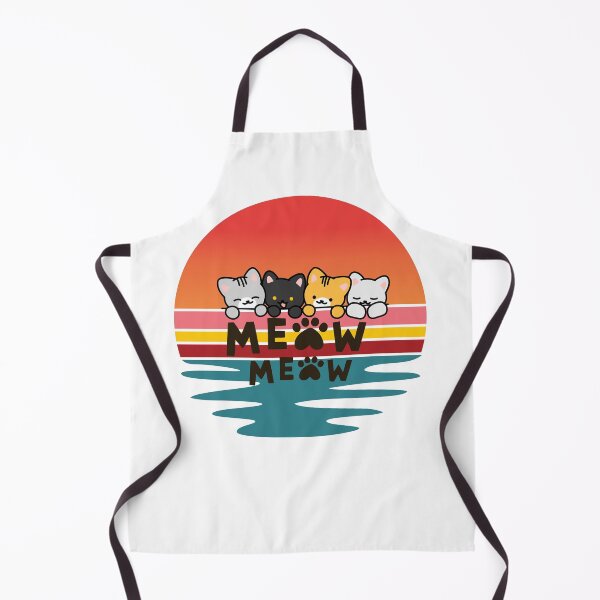 Item preview, Cute Meow Meow Kittens and Retro Sunset Cat Lovers Design designed and sold by MKTreasures.