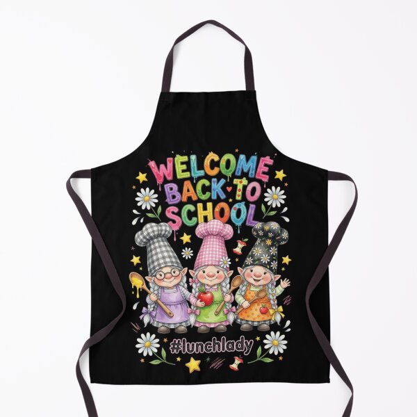 Item preview, Welcome Back To School Lunch Lady Cute Gnome Lunch Lady watercolor designed and sold by CF_VintageDesign.