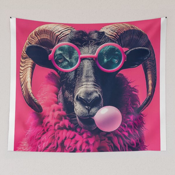 Item preview, Pink Funky Ram Sunglasses Bubble Gum designed and sold by jamesthomasw.