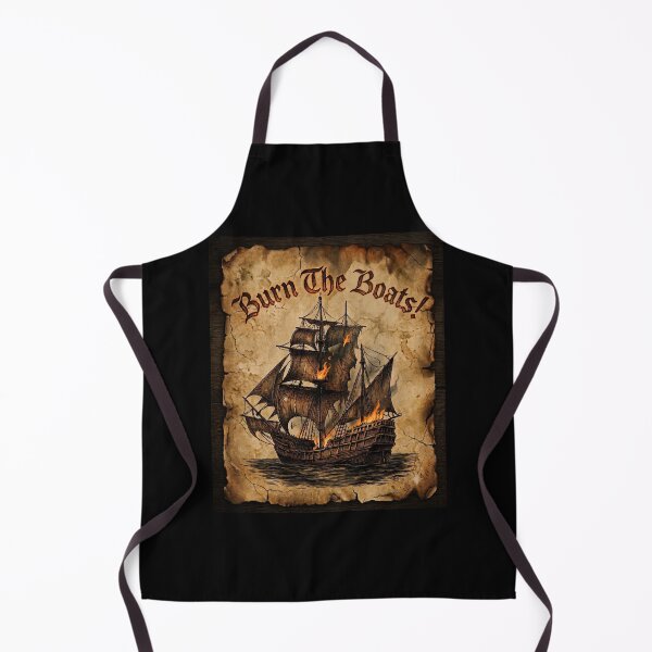 Item preview, Burn The Boats Vintage Ship Motivation designed and sold by Flirt-Teez.