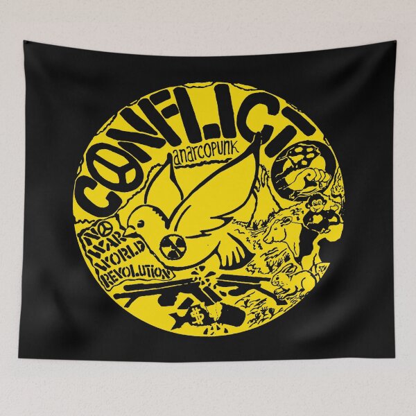 Item preview, Yellow Silhouette Frame Crust Punk designed and sold by billiasbros.