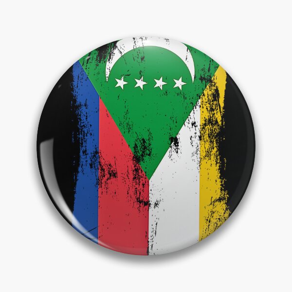 Item preview, Comoros Flag Distressed Paint Brush Stroke designed and sold by Danny-Arts1.