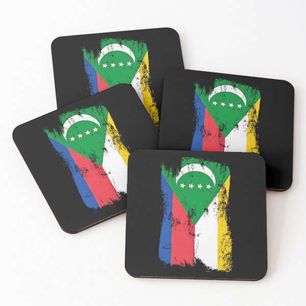 Item preview, Comoros Flag Distressed Paint Brush Stroke designed and sold by Danny-Arts1.