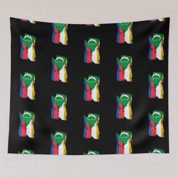 Item preview, Comoros Flag Distressed Paint Brush Stroke designed and sold by Danny-Arts1.