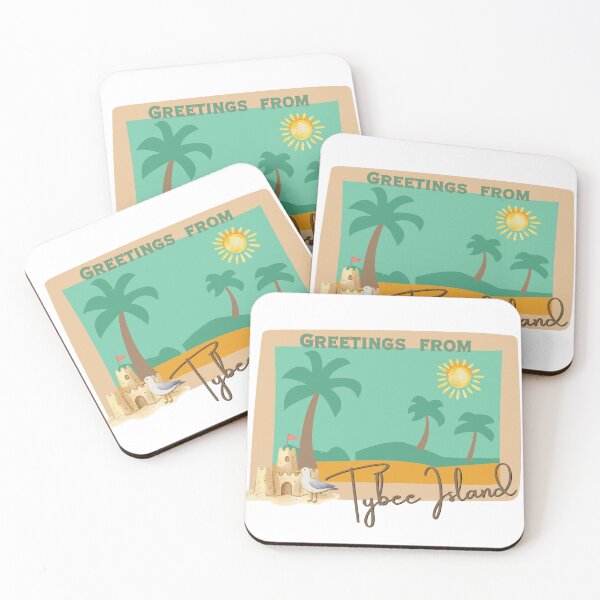 Item preview, Greetings from Tybee Island | Retro Postcard Beach Design Georgia designed and sold by DonnaRaine.