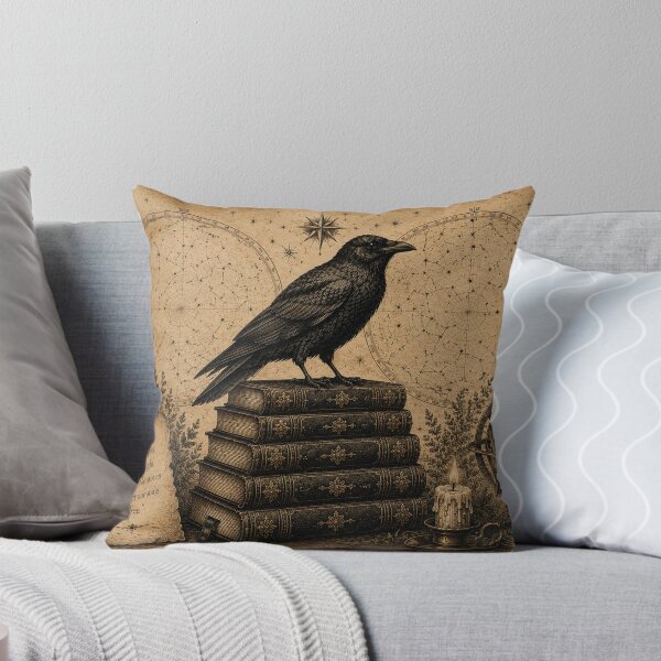 Item preview, Dark Academia Vintage Raven & Books / Celestial Literature Aesthetic designed and sold by LunaStoreArt.