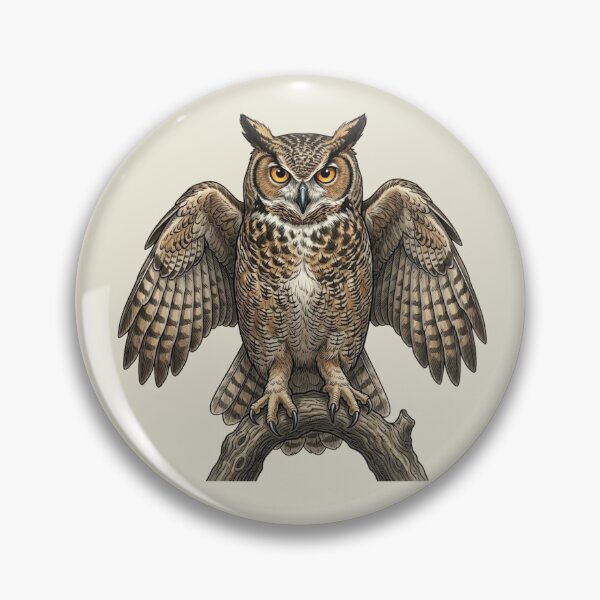 Item preview, Great Horned Owl Illustration for Bird Lovers designed and sold by Theproxmrt.