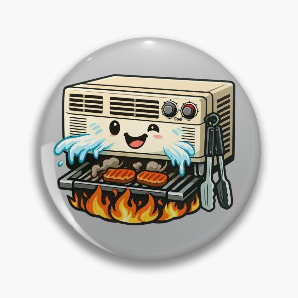 Item preview, Air Conditioner Grill Combo – Funny Summer Retro Badge designed and sold by Timeless Junction.