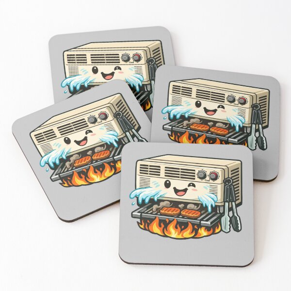 Item preview, Air Conditioner Grill Combo – Funny Summer Retro Badge designed and sold by Timeless Junction.