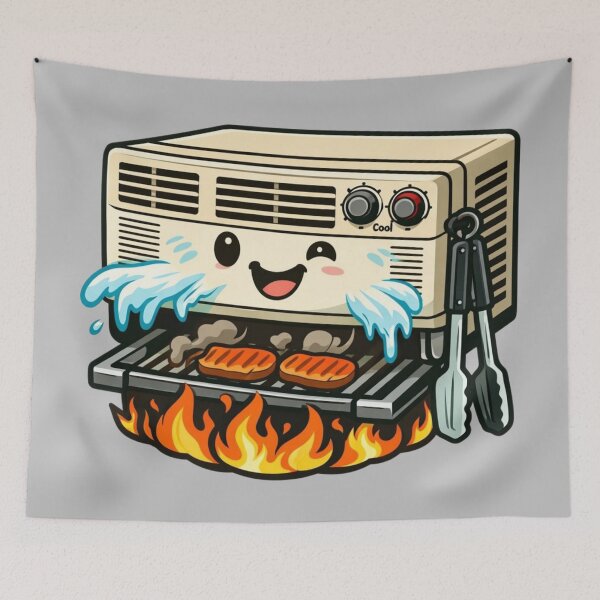 Item preview, Air Conditioner Grill Combo – Funny Summer Retro Badge designed and sold by Timeless Junction.