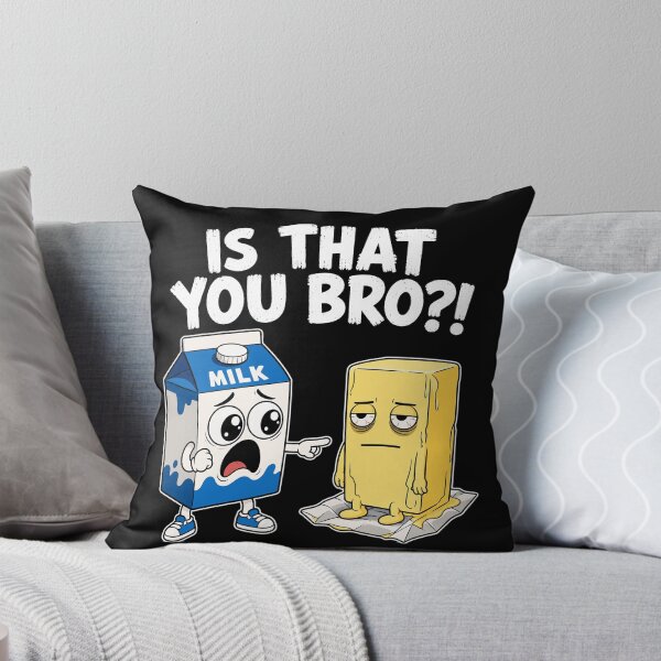 Item preview, Funny Food Pun Milk and Butter Is That You Bro Cartoon designed and sold by sudiptochy29.